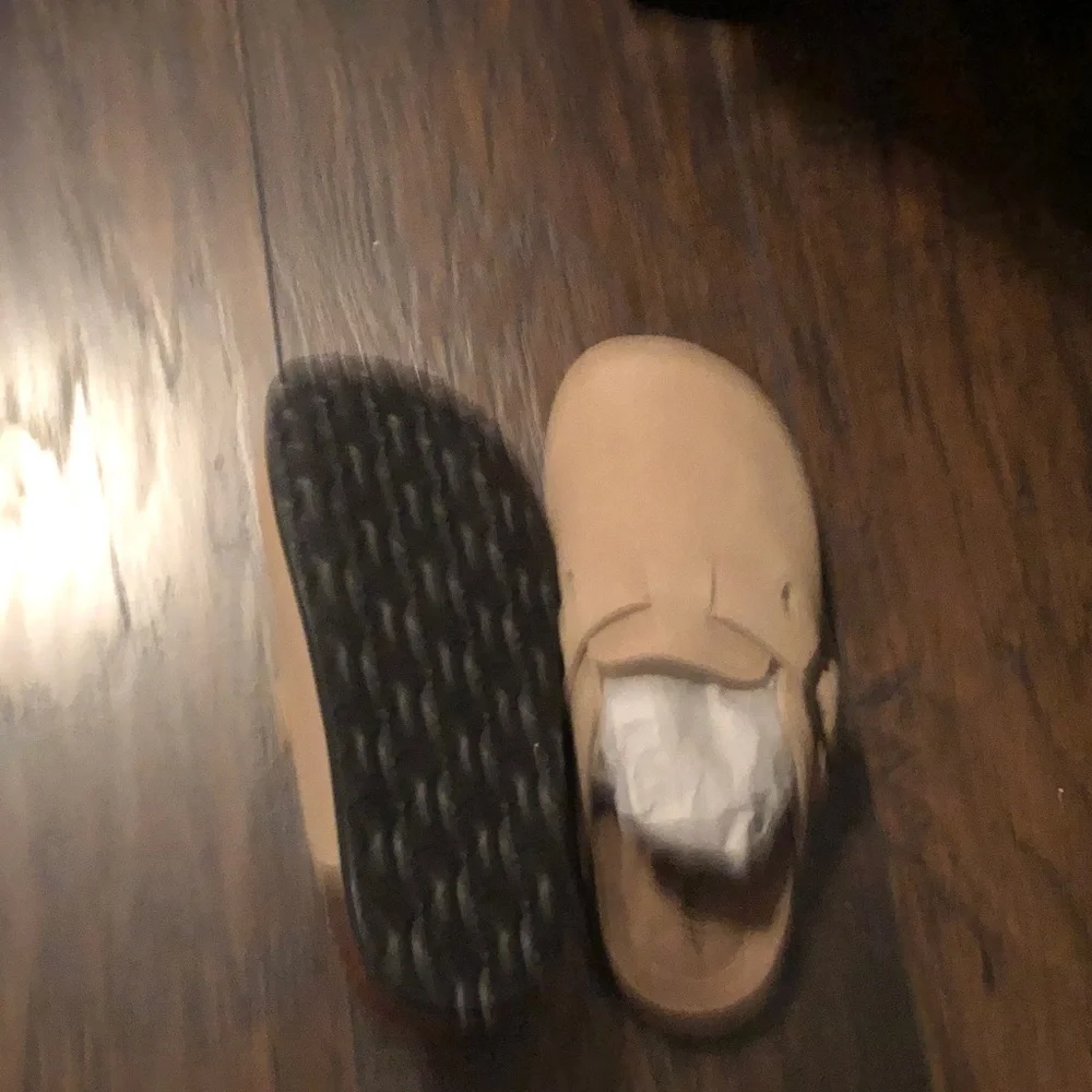 Tan Suede Clogs - Picture 2 of 4